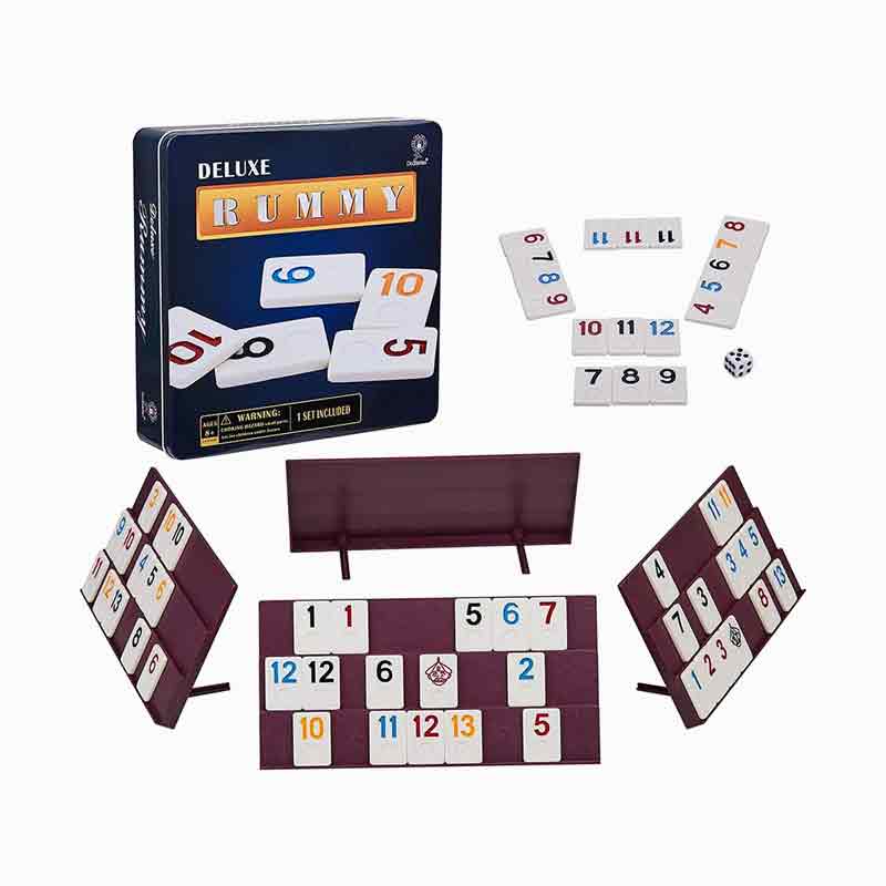 2-4 لاعبين 106 Tiles Classic Digital Rummy مع Iron Case