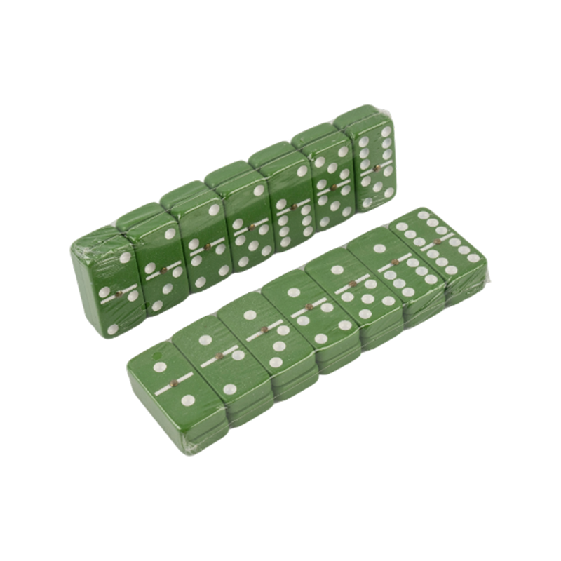 مجموعة رقائق DOMINO ذات الطاولة الخضراء الملونة